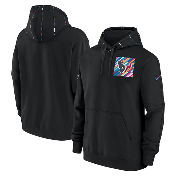 Men's Houston Texans Black 2023 Crucial Catch Club Pullover Hoodie - Click Image to Close